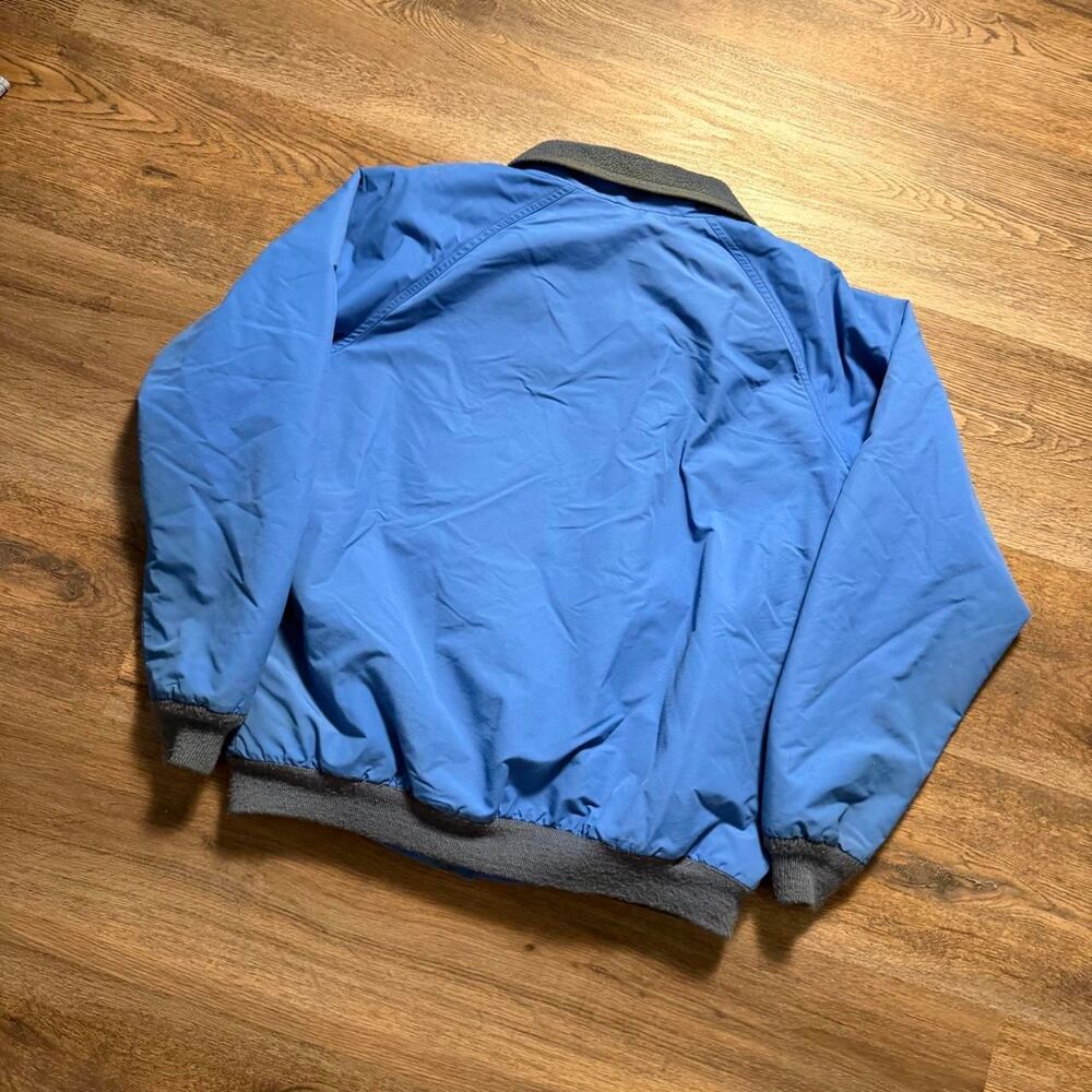 Vintage 80’s L.L. Bean Jacket Mens Large Tall Blue Fleece Lined Bomber Full Zip - Picture 5 of 7